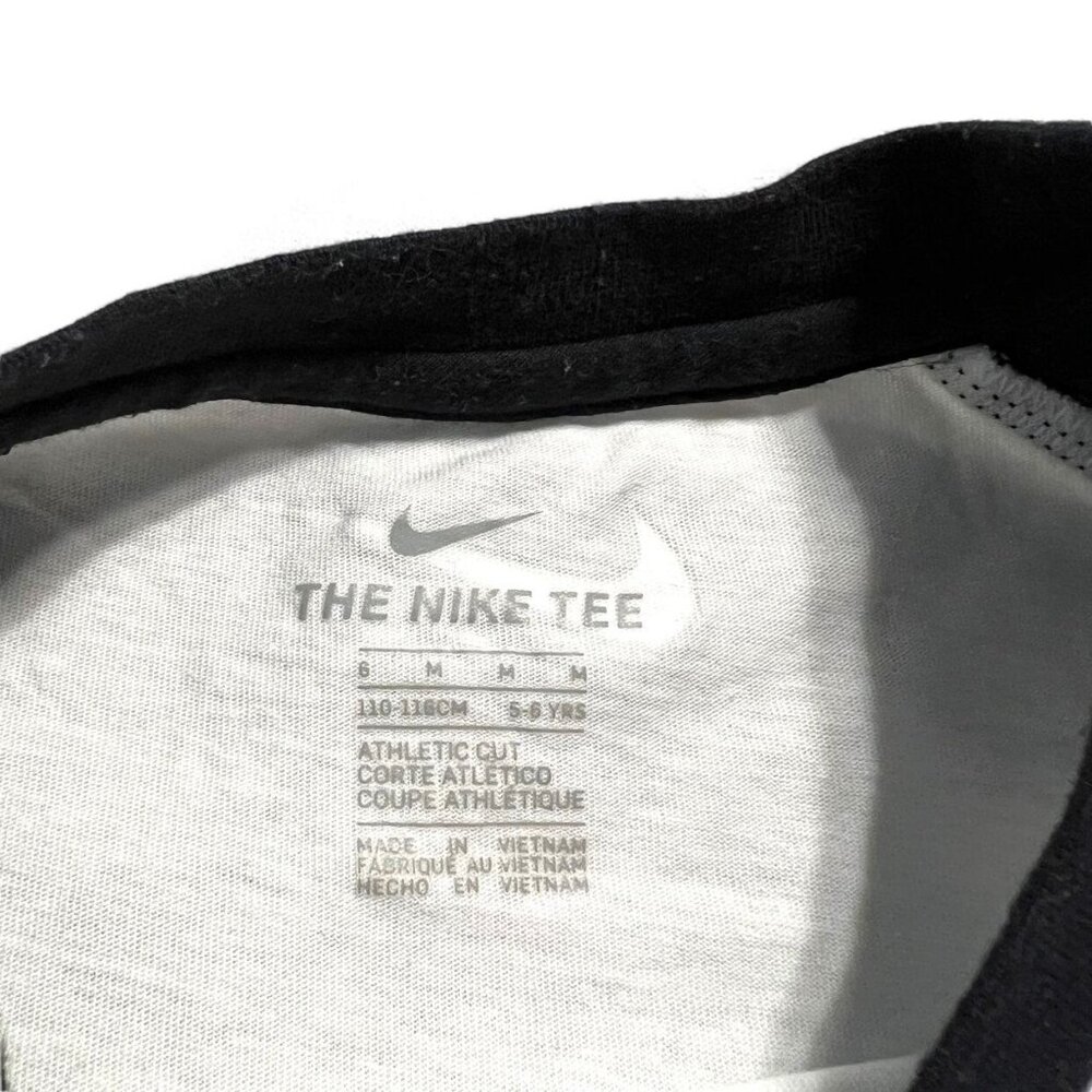 Nike Sz 6 Black & White Raglan Tee Shirt - Picture 6 of 7